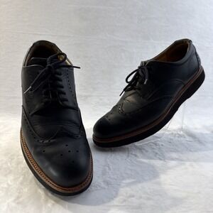 Samuel Hubbard‎ Black Leather Tipping Point Oxford Shoes M2130-048 - Men's 10